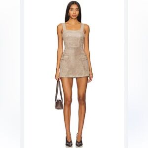Amanda Uprichard Beige Mini Dress